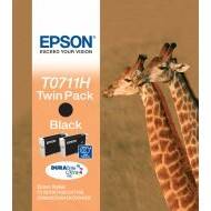 Tusz Epson T0711H do D120, SX-205/405/515 | 2 x 11,1ml | black | C13T07114H10