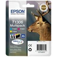 Zestaw tuszy Epson T1306 do Stylus BX-525WD/535WD, SX620FW | 30,3ml | CMY | C13T13064010