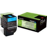 Kaseta z tonerem Lexmark 702HC do CS-310/410/510 | zwrotny | 3 000 str. | cyan | 70C2HC0